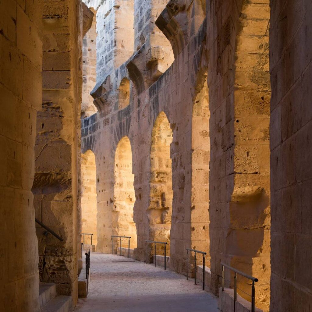 A passageway inside the Colosseum in Rome, Italy.