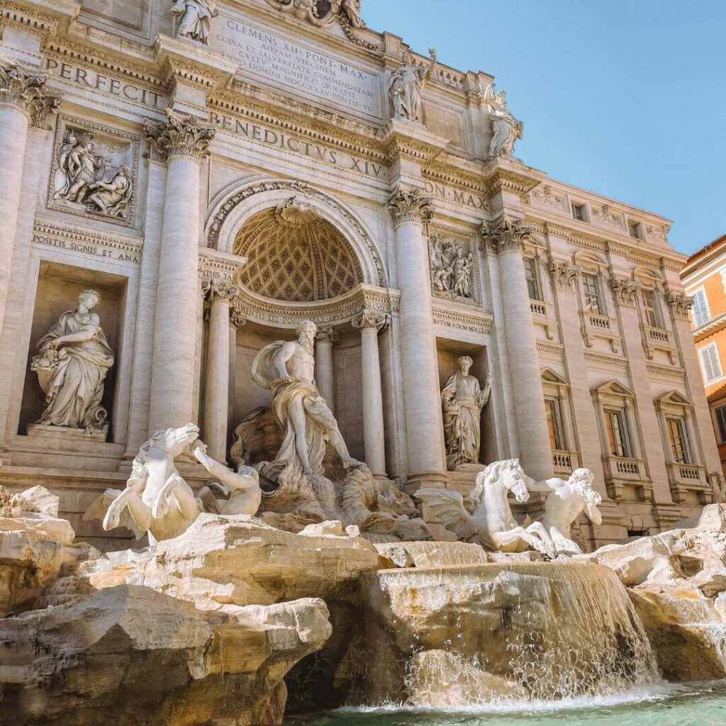 The Trevi Fountain in Rome Italy