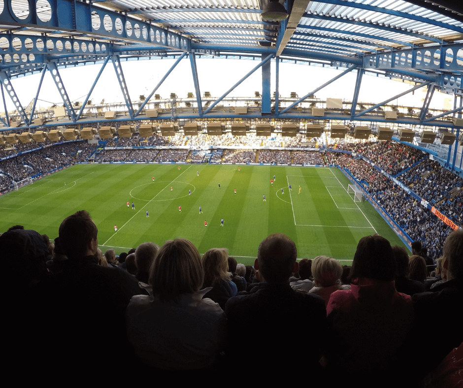 Interior of Etihad Stadium, home of Manchester City Football Club.