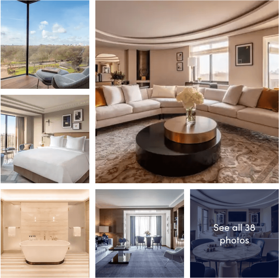 Photos of the Four Seasons Hotel London at Park Lane, one of the best luxury hotels in London