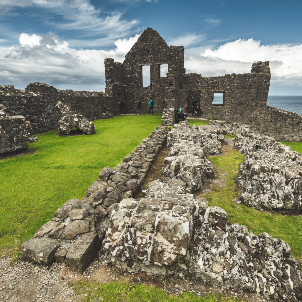 The ruins of Dunluce Castle, set along Northern Ireland's Causeway Coast