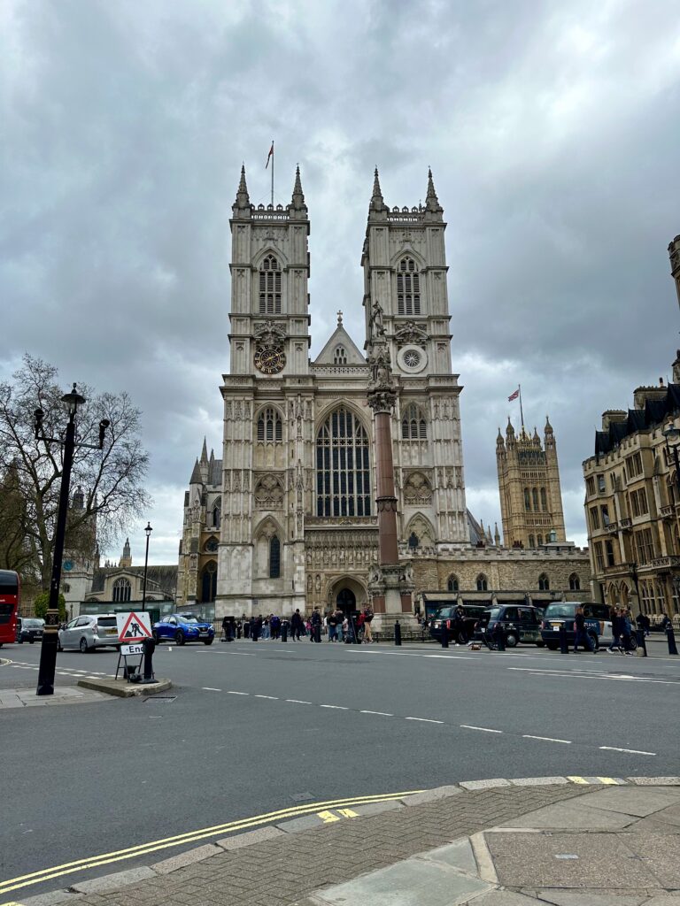 The facade of London's Westminster Abbey