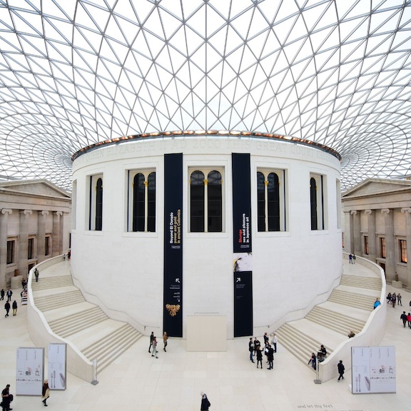 The central courtyard of the British Museum in London