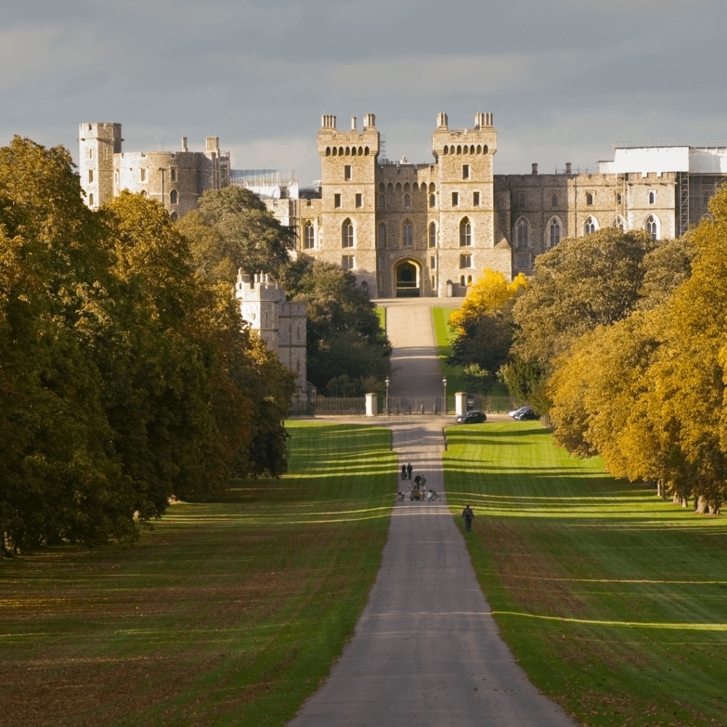 The Long Walk at Windsor Castle outside of London