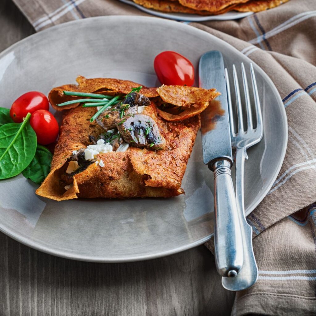 A breton galette, a signature dish at the best creperies in Paris