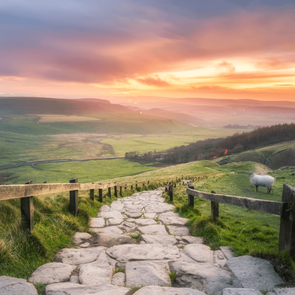 Peak District National Park in the East Midlands region of England