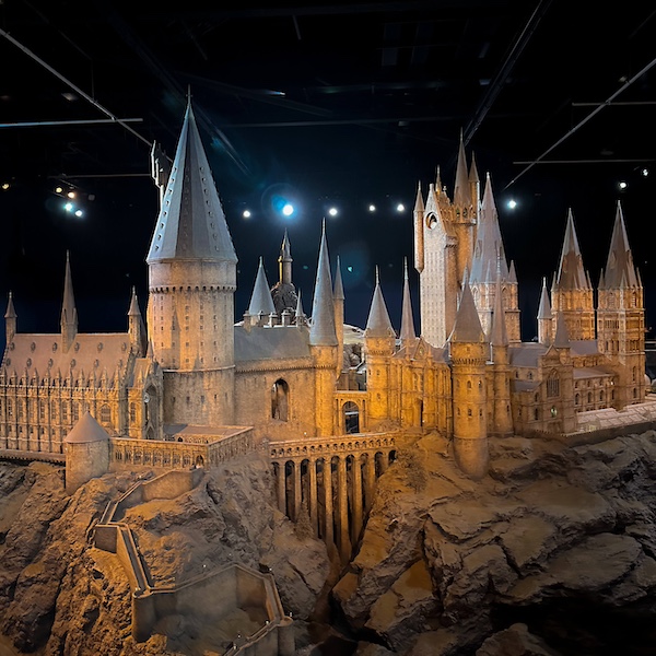 The spectacular Hogwarts model at the end of the Harry Potter Studio Tour