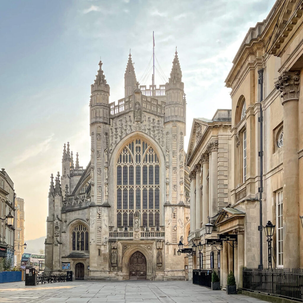 The facade of Bath Abbey