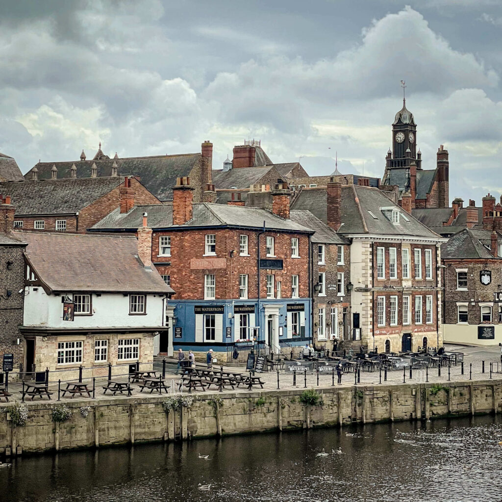 The York waterfront where Vikings landed and settled in Jorvik