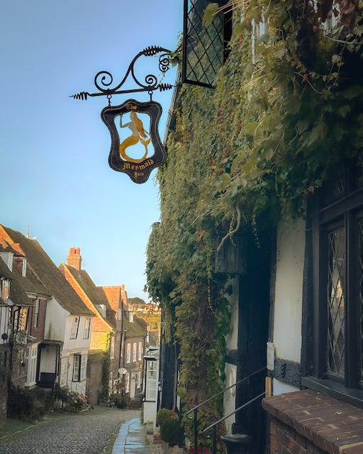 Mermaid Street in Rye, East Sussex, one of the prettiest villages in England.