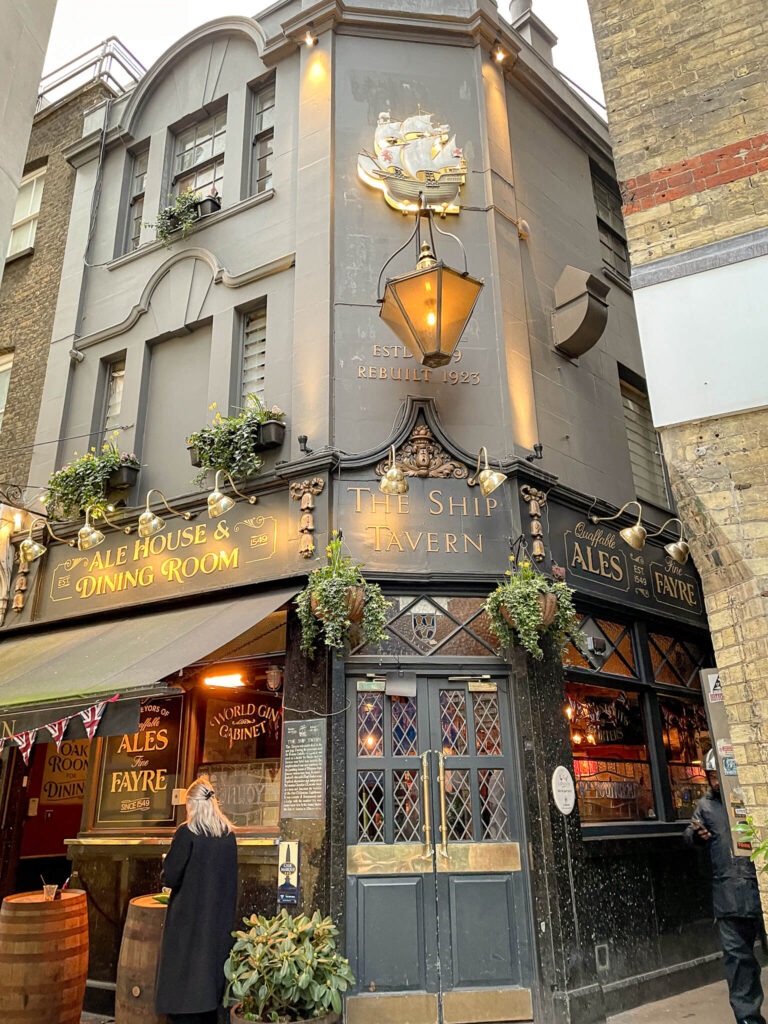 The Ship Tavern, a historic pub in London