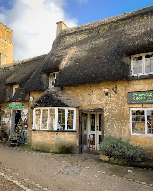 A chocolate shop in Broadway in the Cotswolds