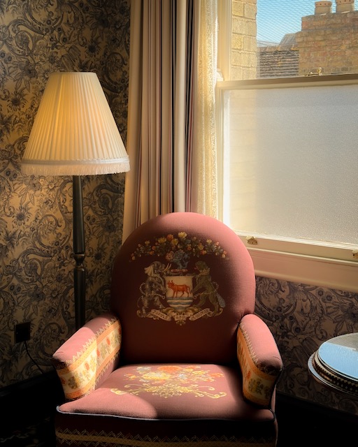 The sitting area of a standard room at The Randolph