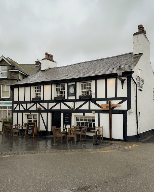 The Queen's Head Pub in Hawkshead, Cumbria in England's Lake District.