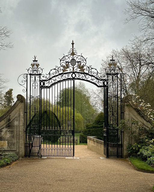 The gate to the Magdalen College Gardens, one of my favorite things to do in Oxford