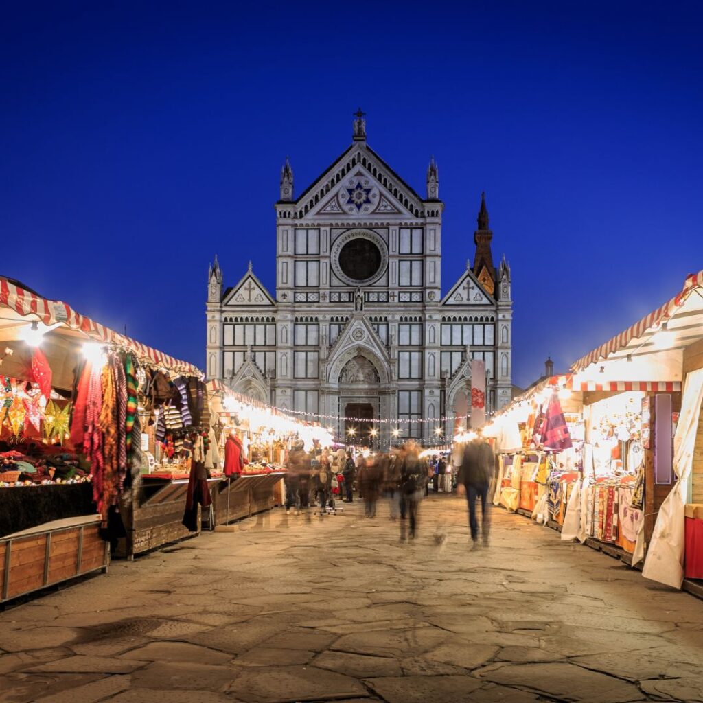 The Florence Christmas Market in Piazza Santa Croce