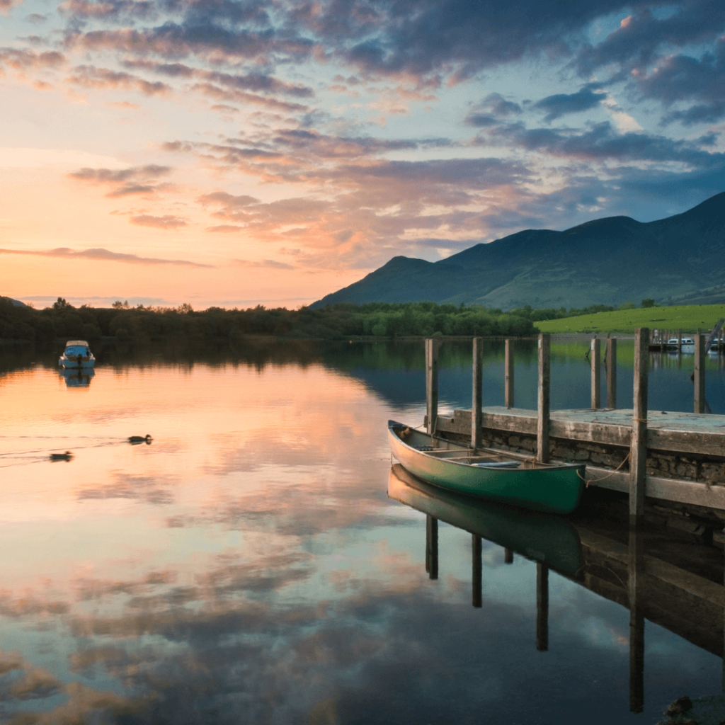 Derwent Water in Lake District National Park