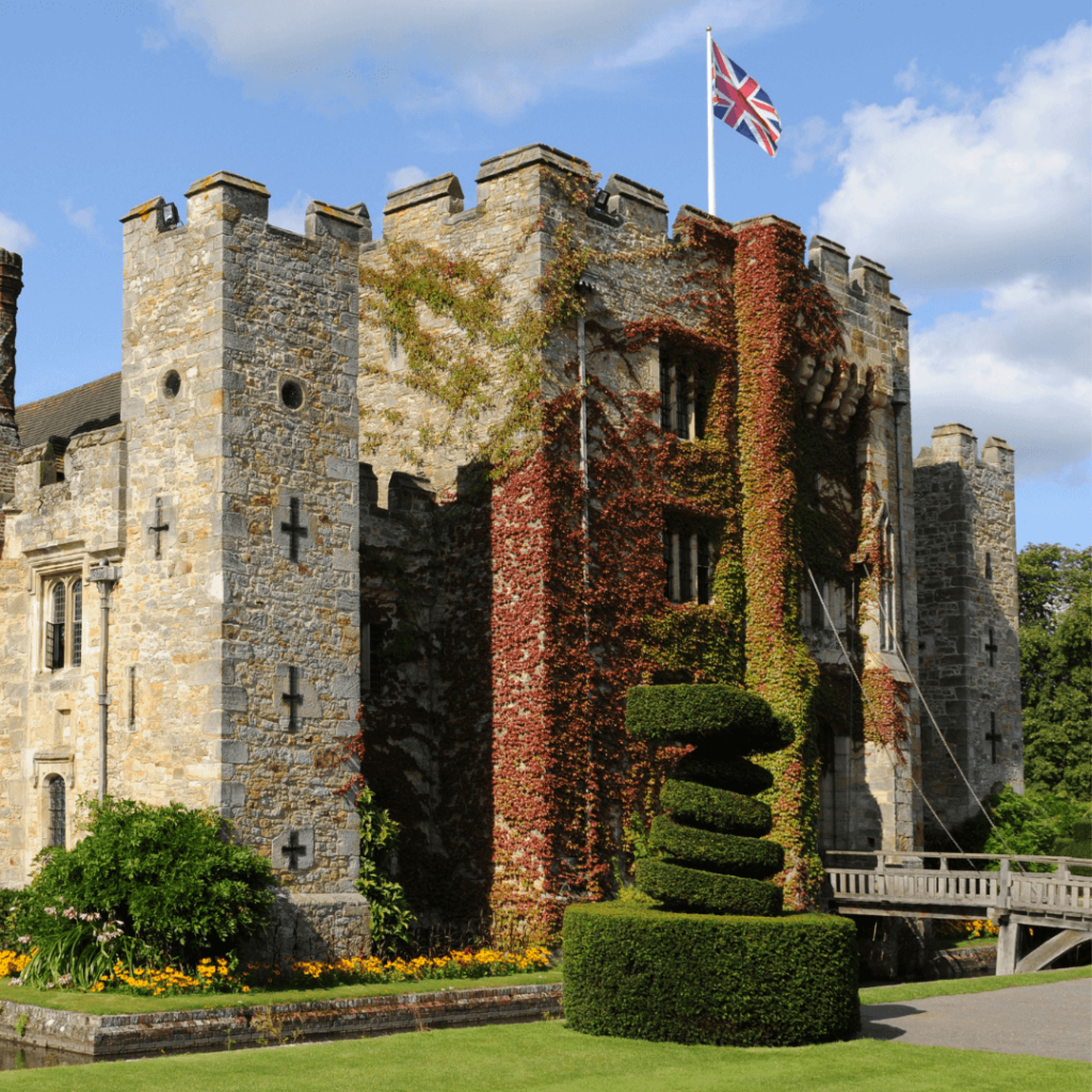 Hever Castle, one of the beautiful medieval castles in the South East region of England