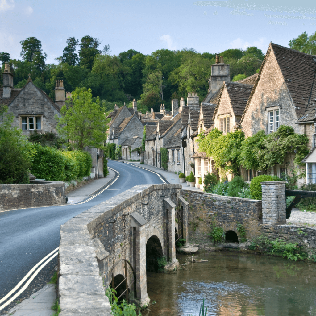 The Cotswolds village of Castle Combe, often voted the pretties village in England