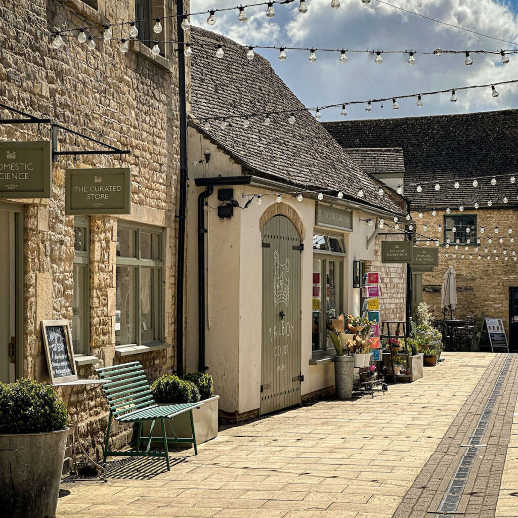 Talbot Court, a small shopping area in Stow on the Wold