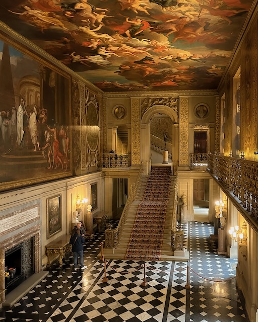 The main hall of Chatsworth House