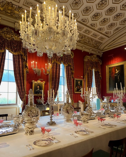 The beautiful dining room of Chatsworth House