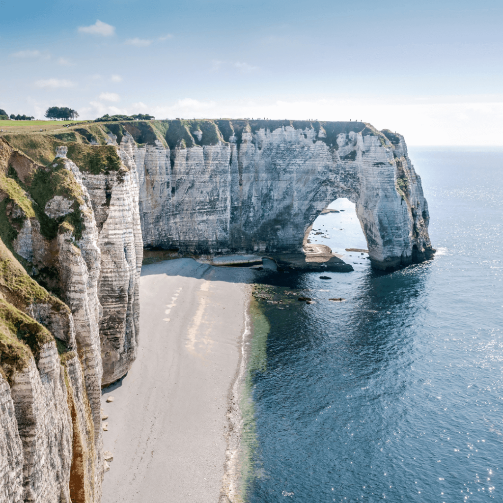 The cliffs of Etreat in the Normandy region of France