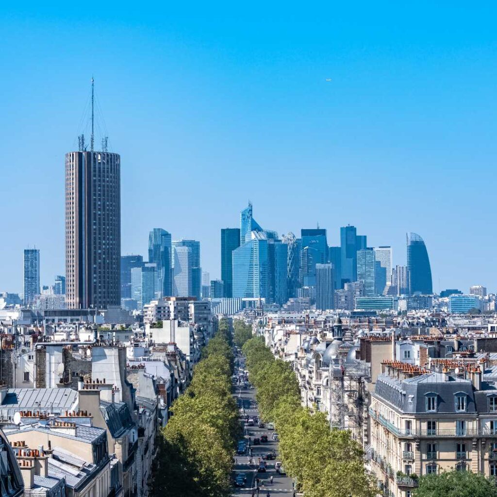 Aerial view of the Avenue des Ternes