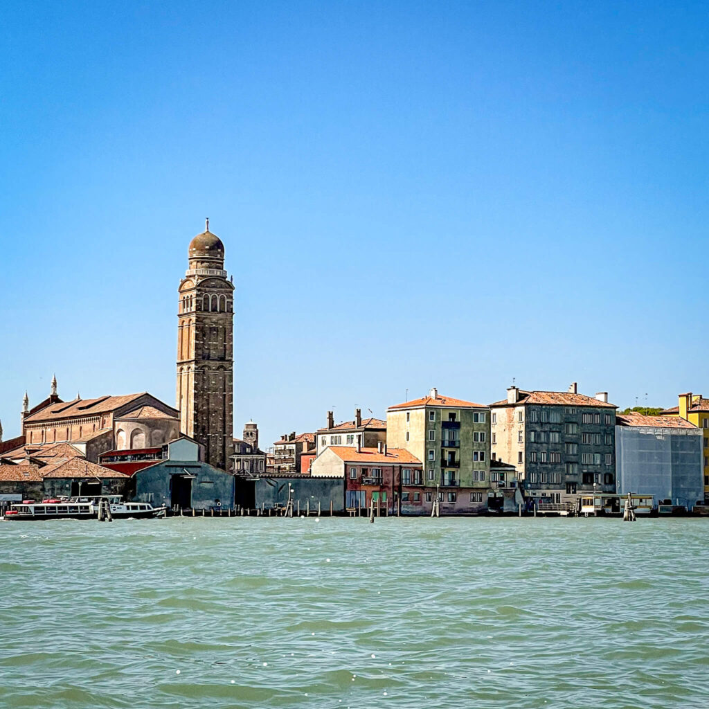 Views of venice from the water after leaving the airport on our venice italy trip