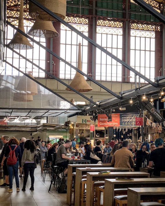 The interior of Mercato Centrale within the San Lorenzo Market in the San Lorenzo neighborhood, one of the higher-touristed Florence neighborhoods